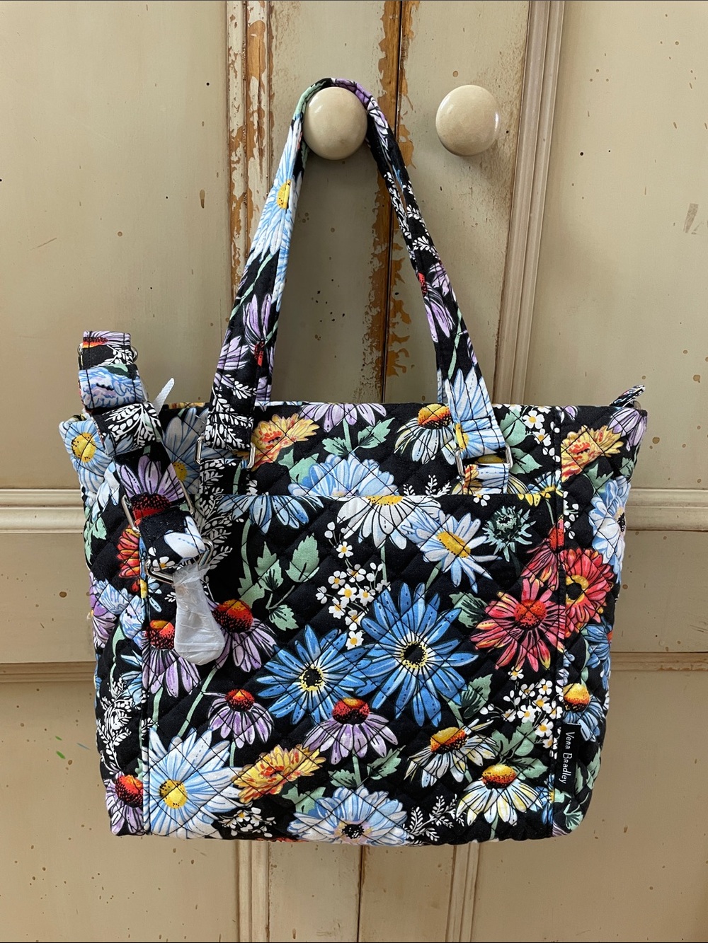 NWT Vera Bradley Multi-Strap Shoulder Bag Daisies Print Tote